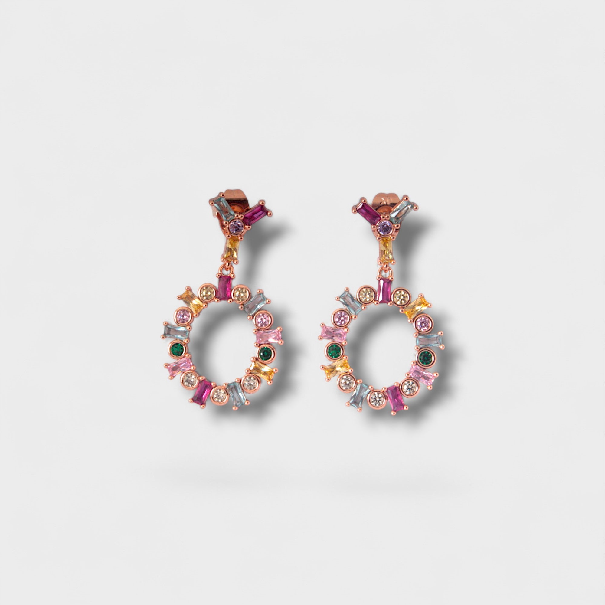 Rainbow Halo Earrings