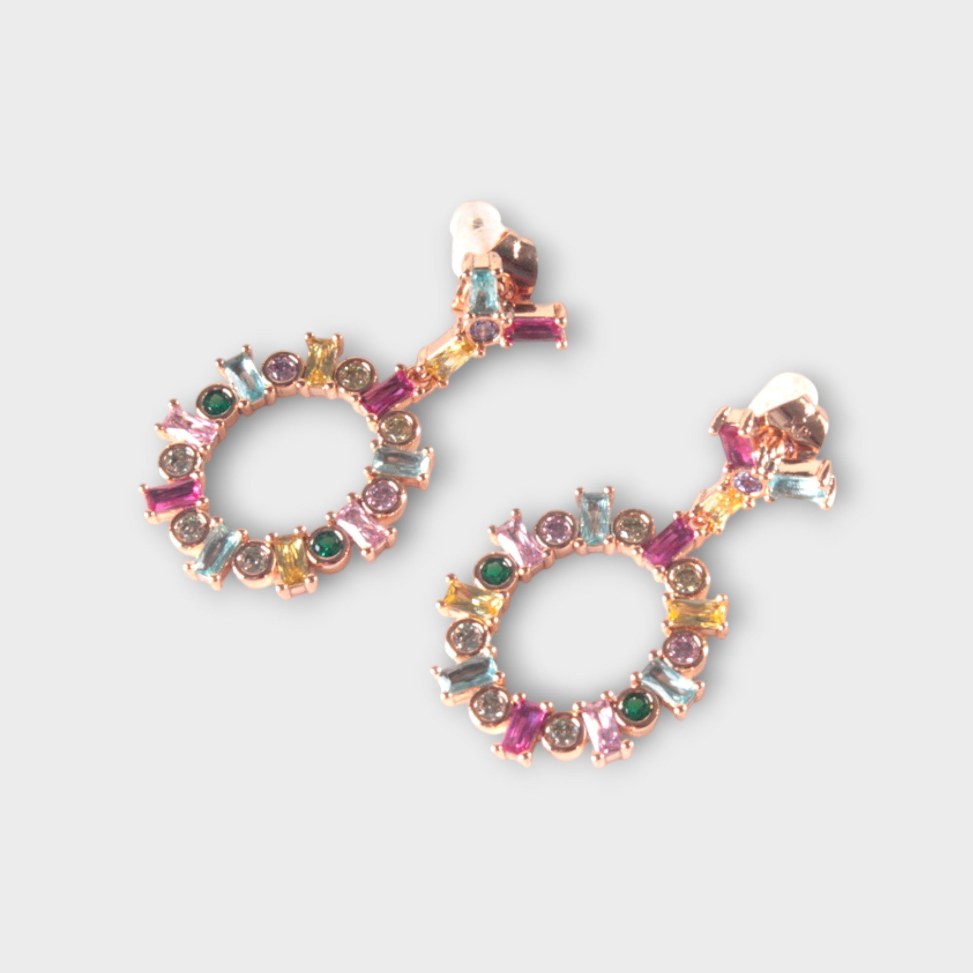 Rainbow Halo Earrings