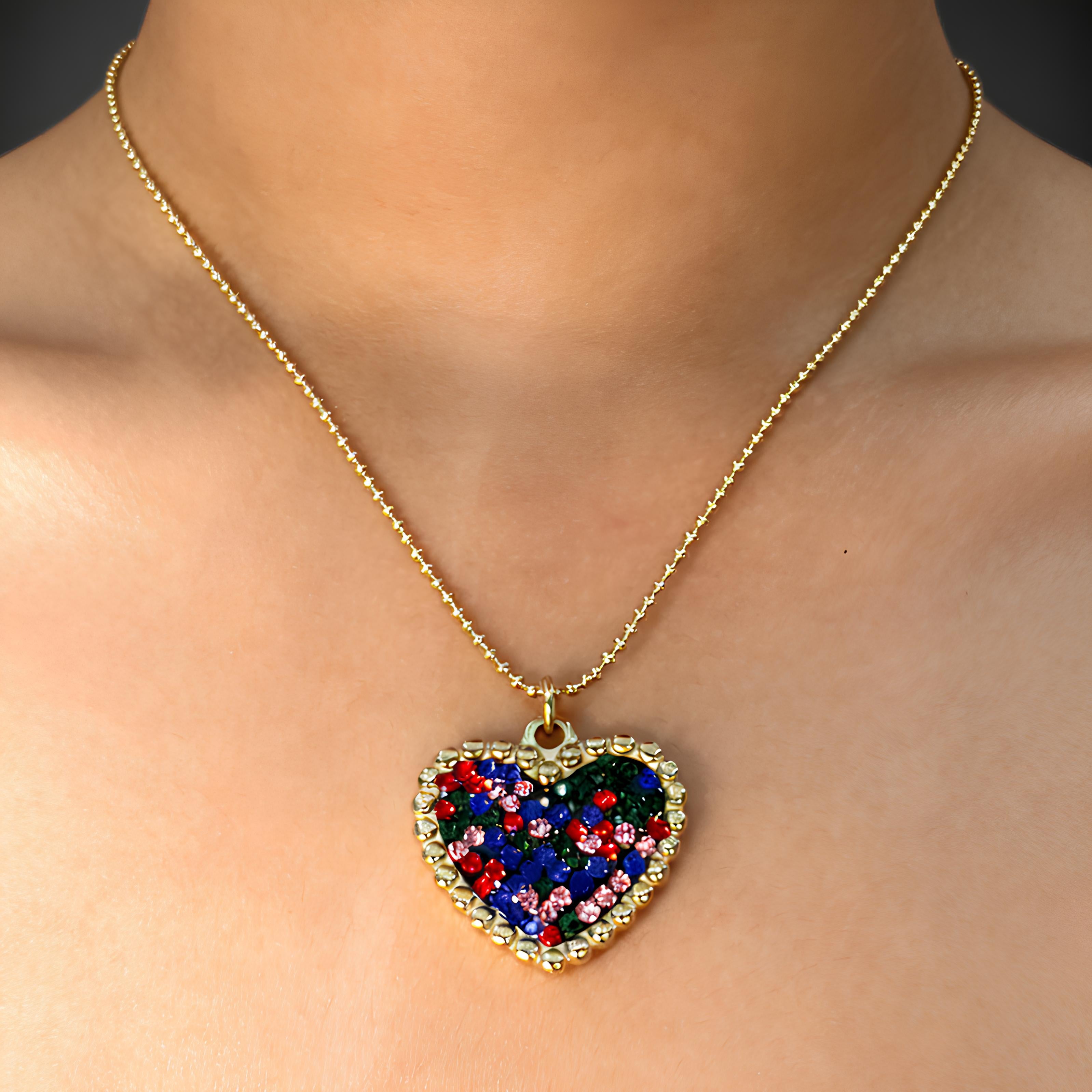 Rainbow Heart Necklace
