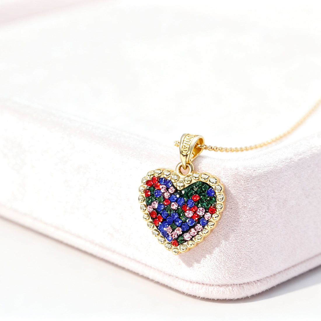 Rainbow Heart Necklace