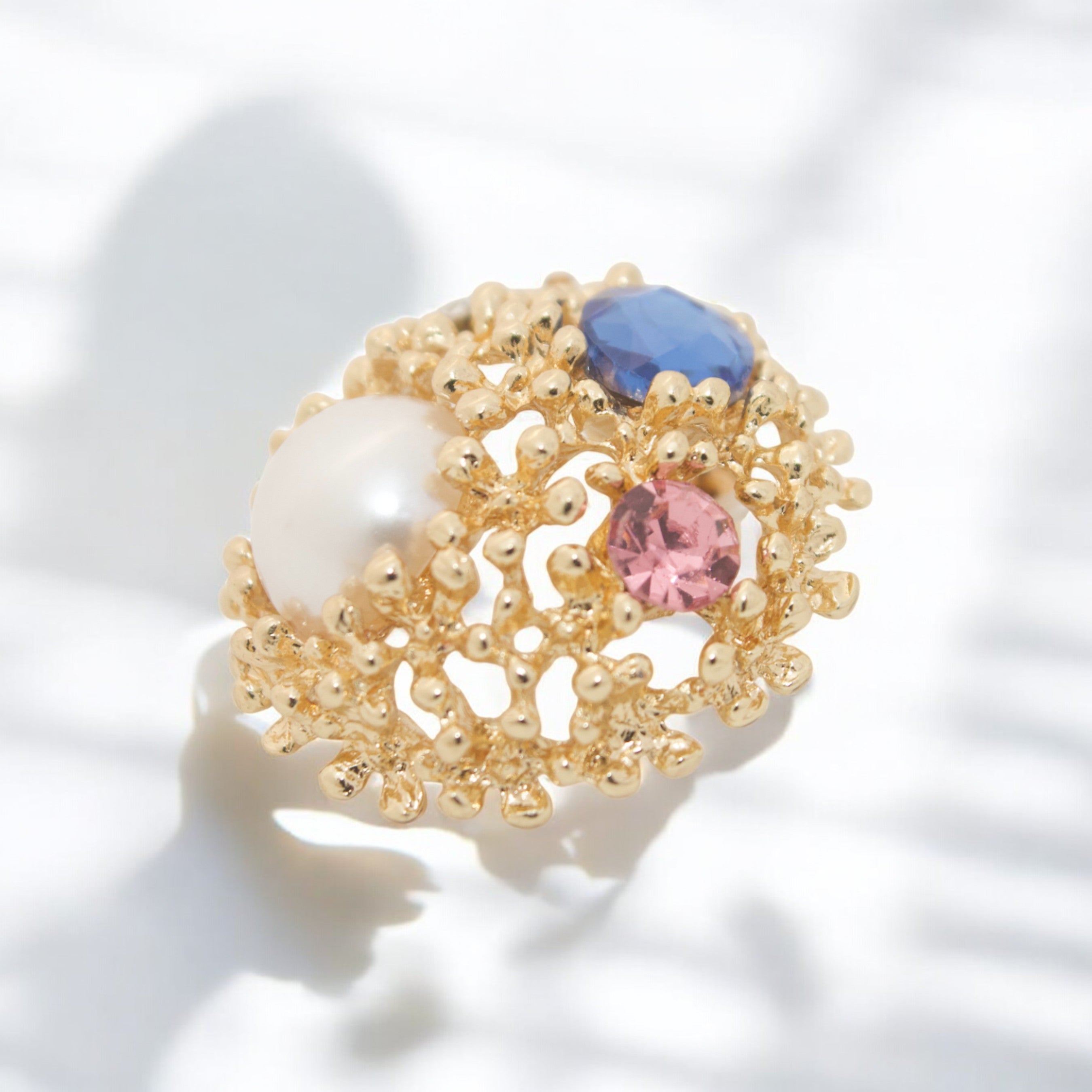 Regal Cluster Studs Blue & Pink