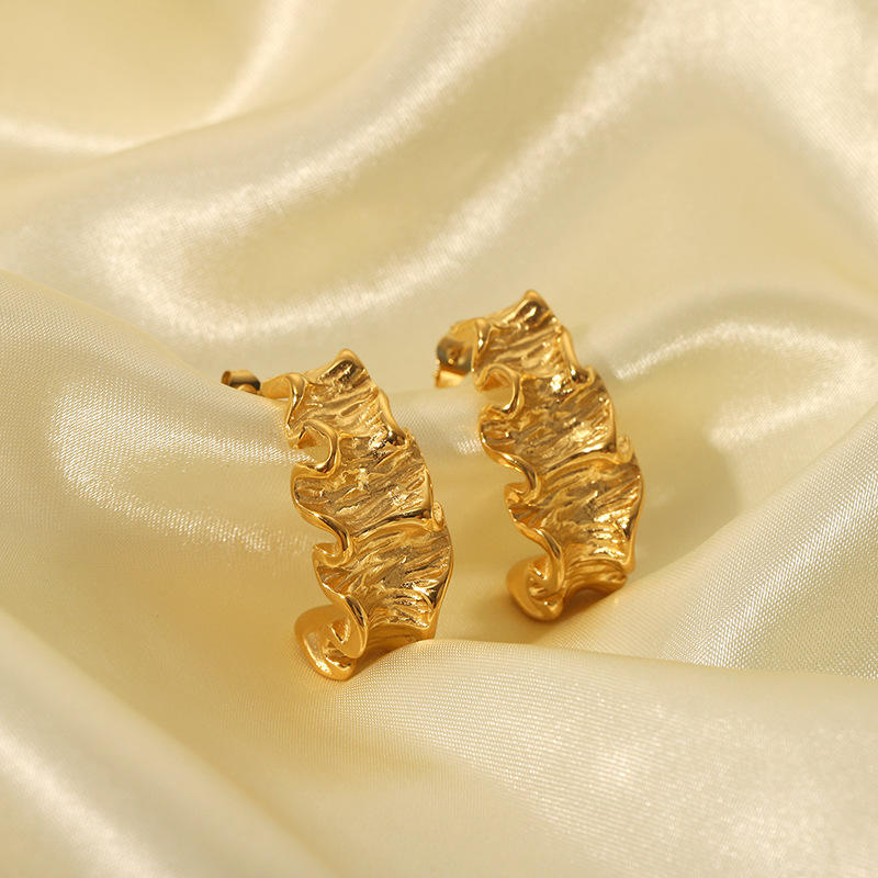 Rippled Statement Earrings