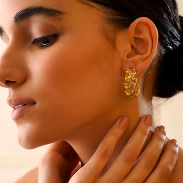 Rippled Statement Earrings