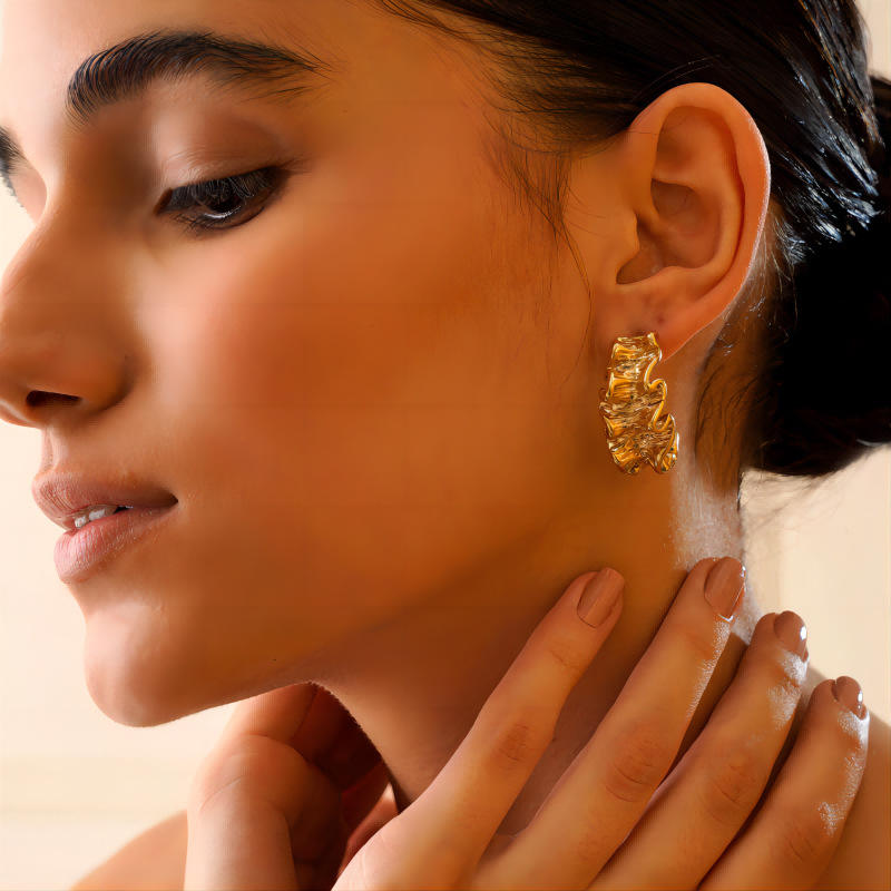 Rippled Statement Earrings