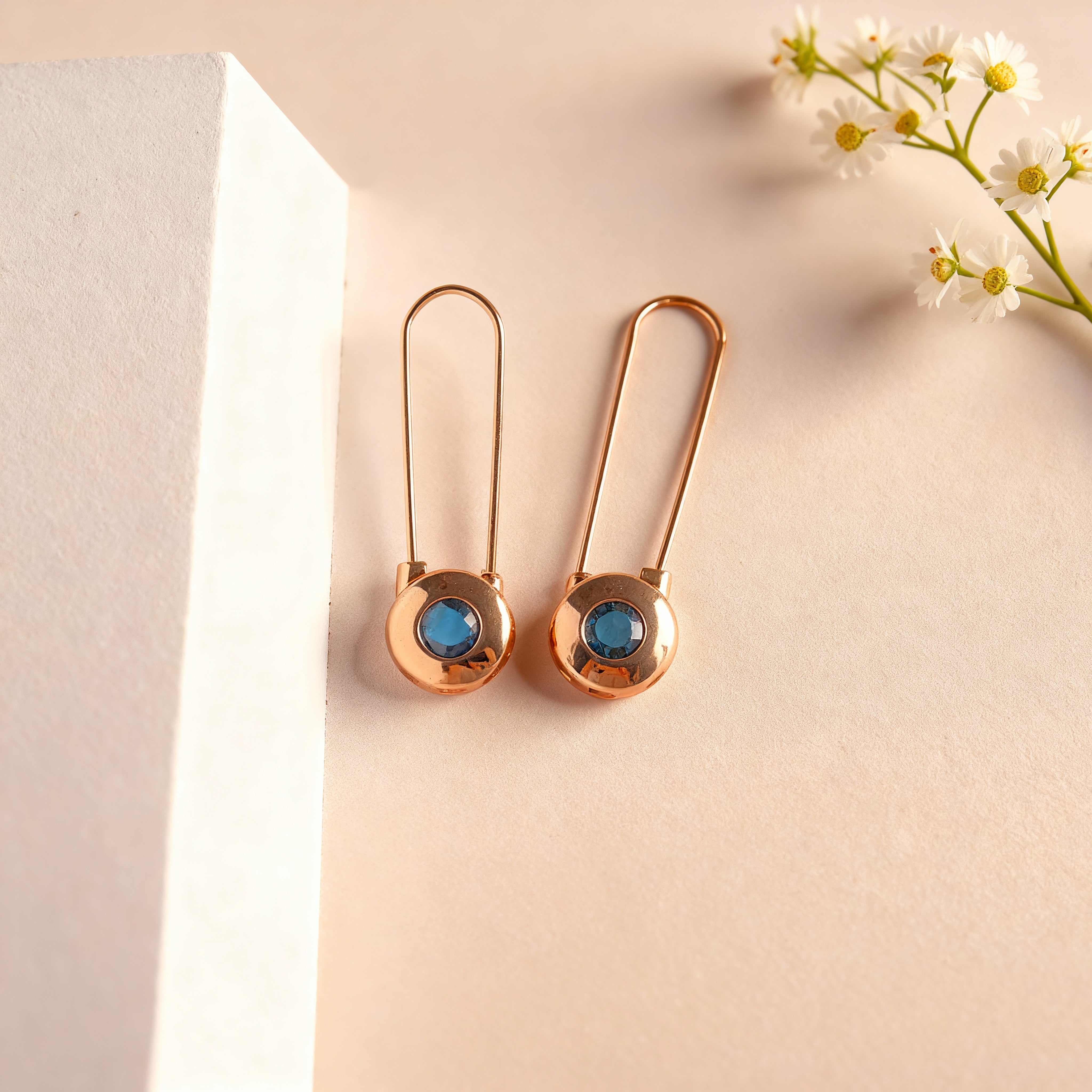 Sapphire Pin Earrings