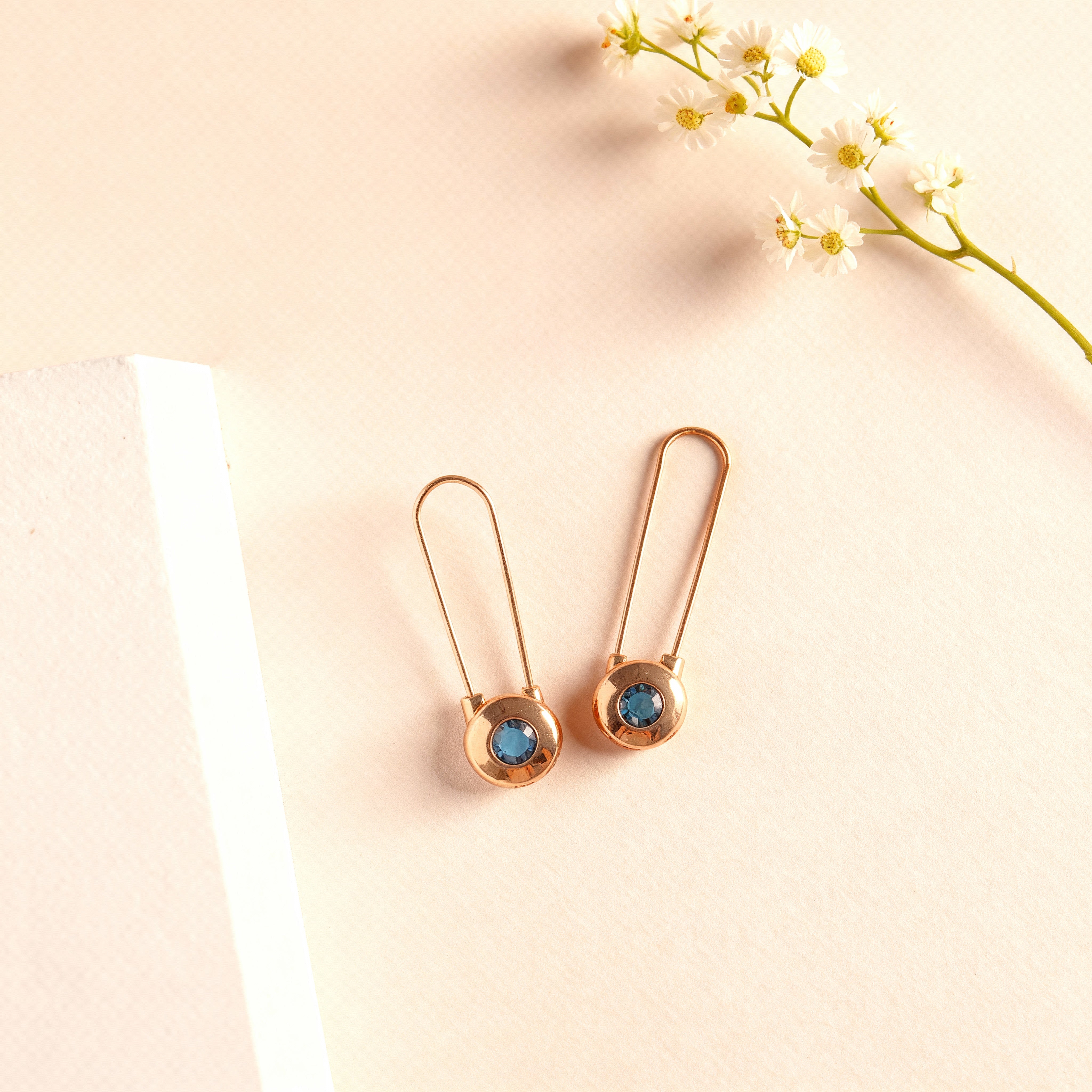 Sapphire Pin Earrings