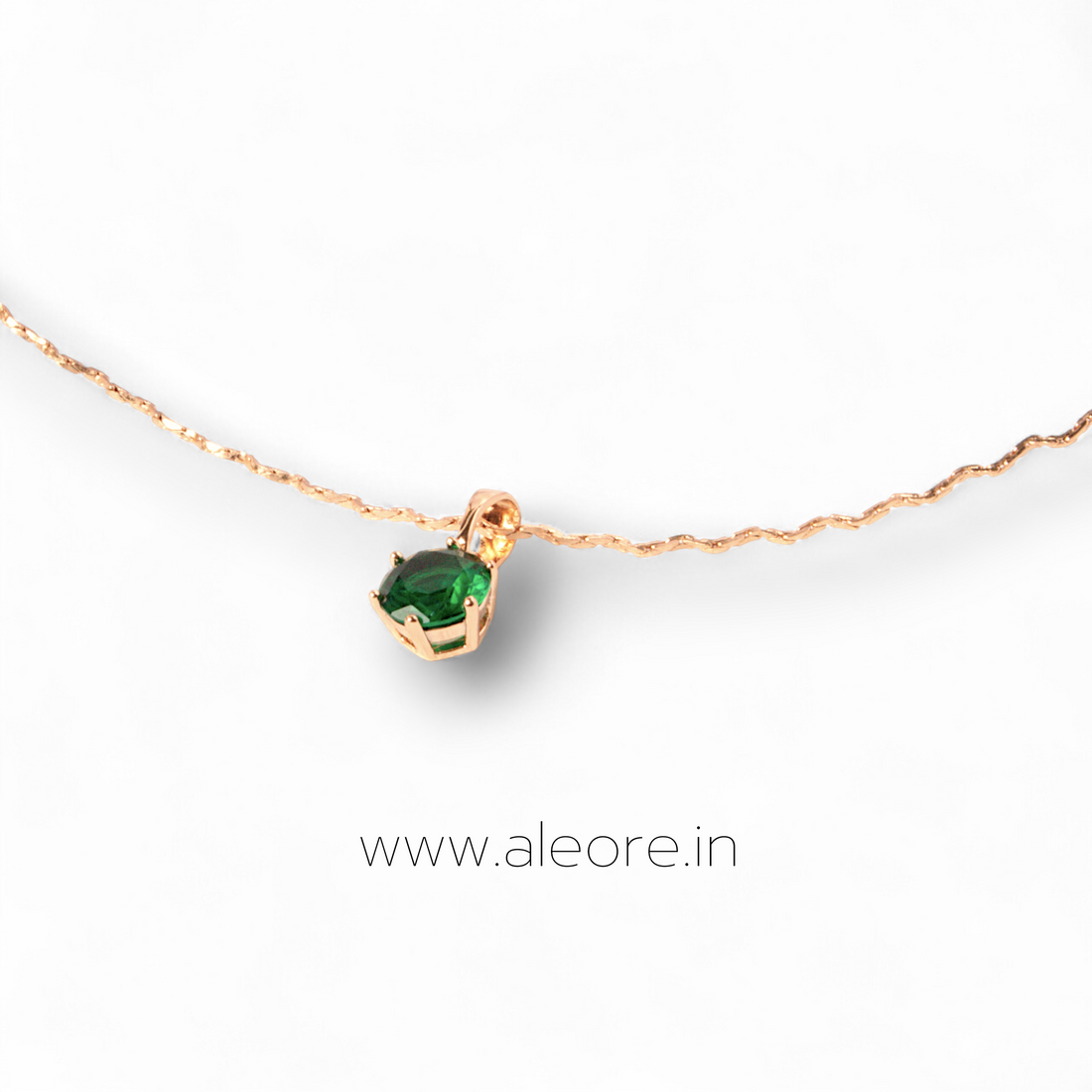 Solitaire Necklace - Green