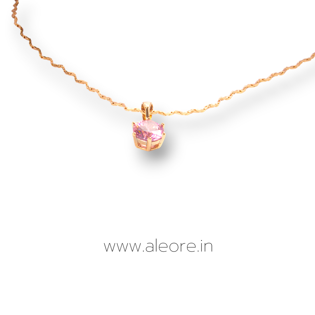 Solitaire Necklace - Pink