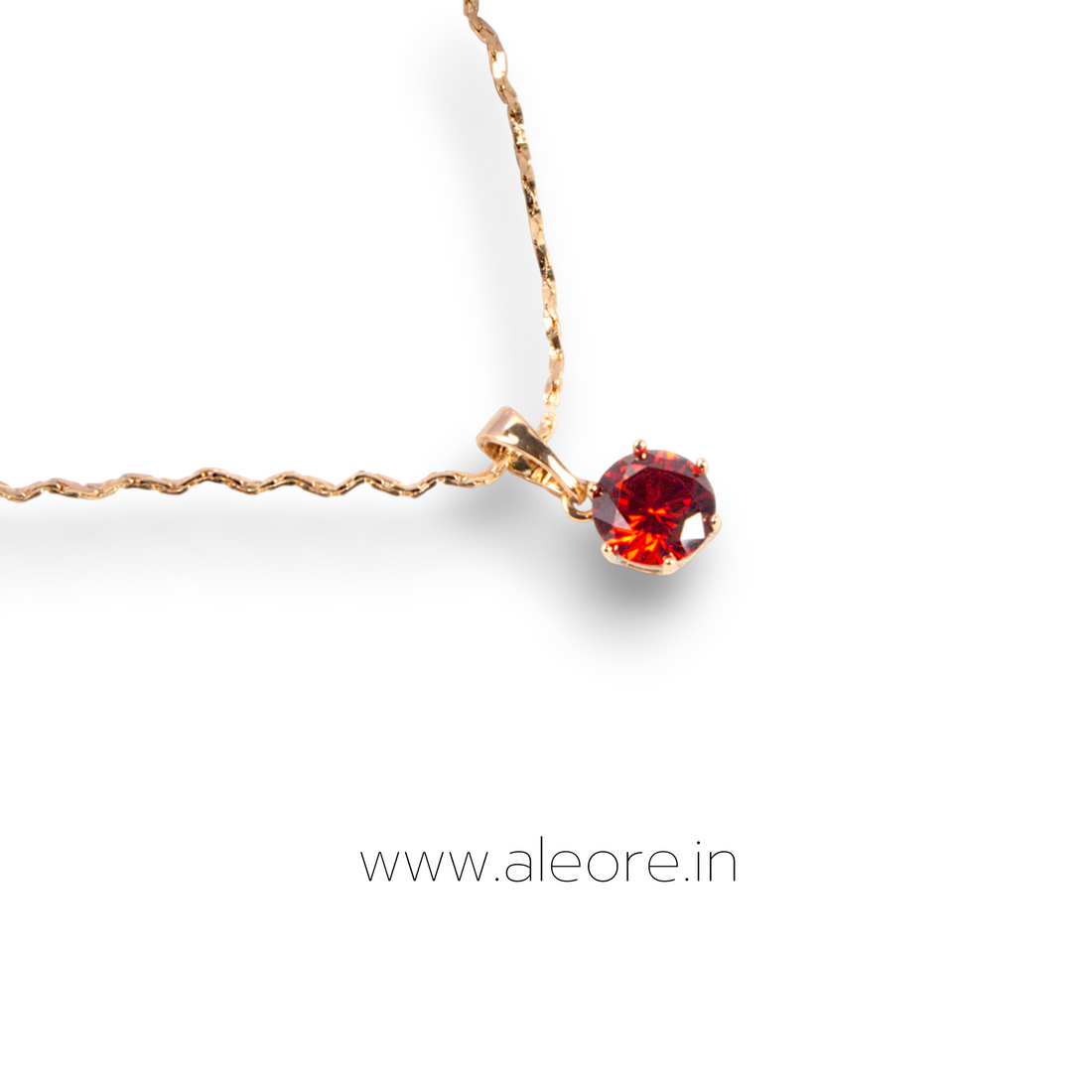 Solitaire Necklace - Ruby
