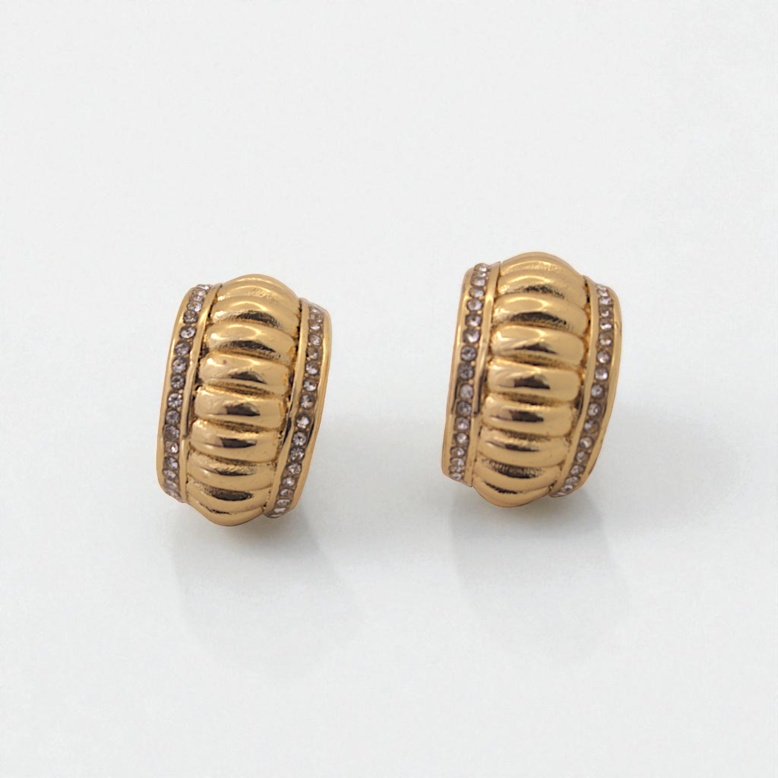 Textured Dome Hoop Earrings
