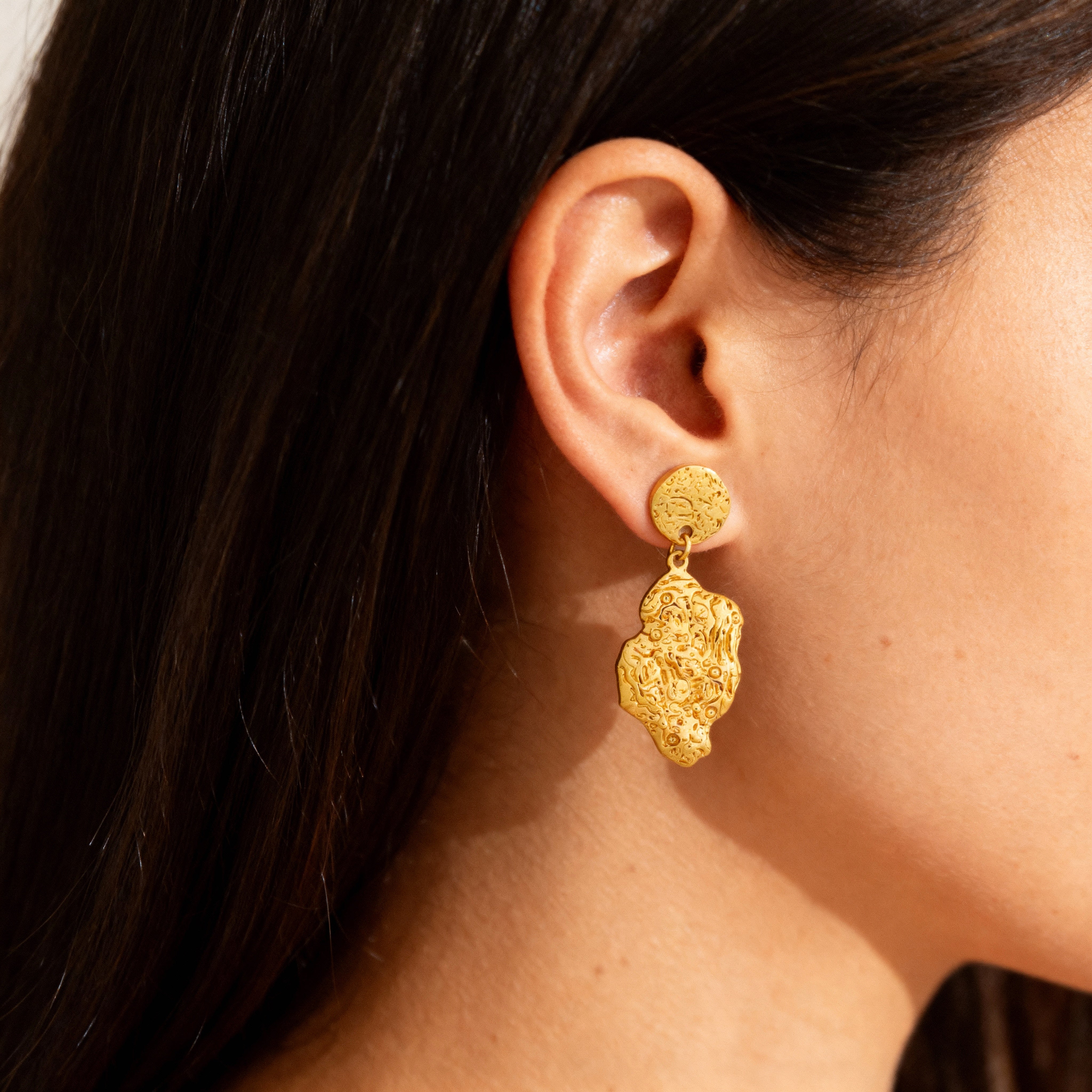 Textured Drop Earring