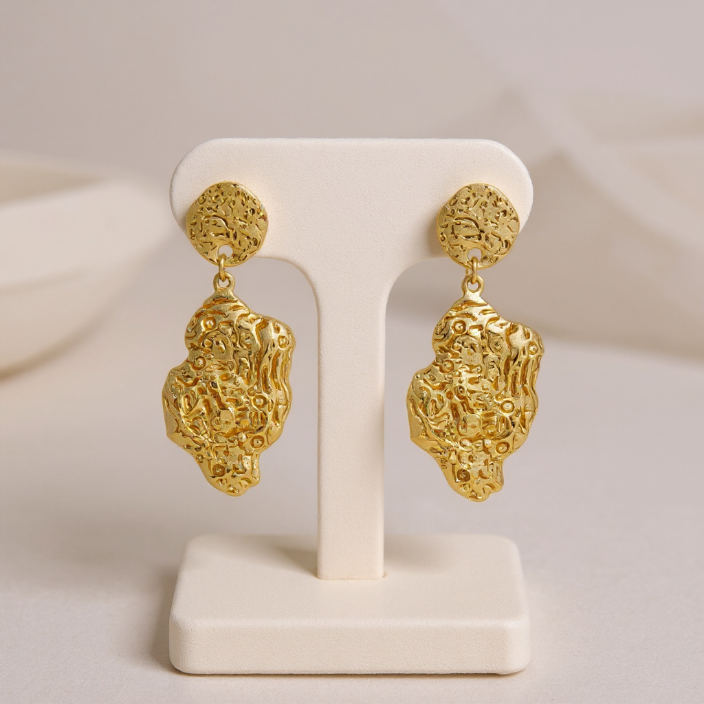 Textured Drop Earring